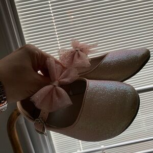 Gymboree Glittery Pink Dress Shoes with Bow